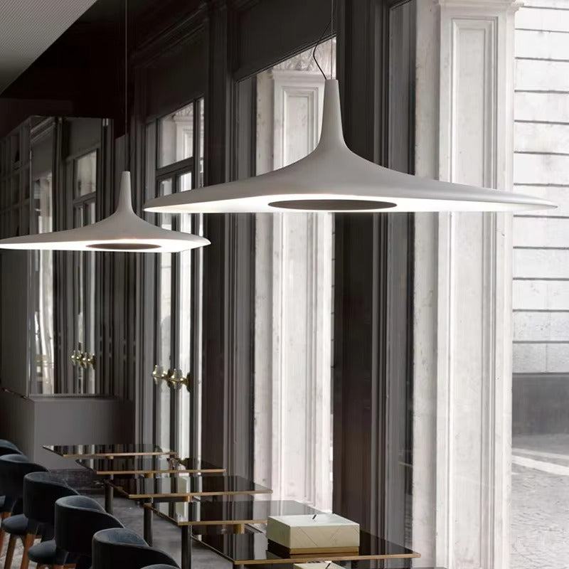 L39.4in Luxury Wave Design Acrylic LED Chandelier Art Simple Bar Counter Tea Room LongPendant Light Hotel Front Desk Ribbon Lamp