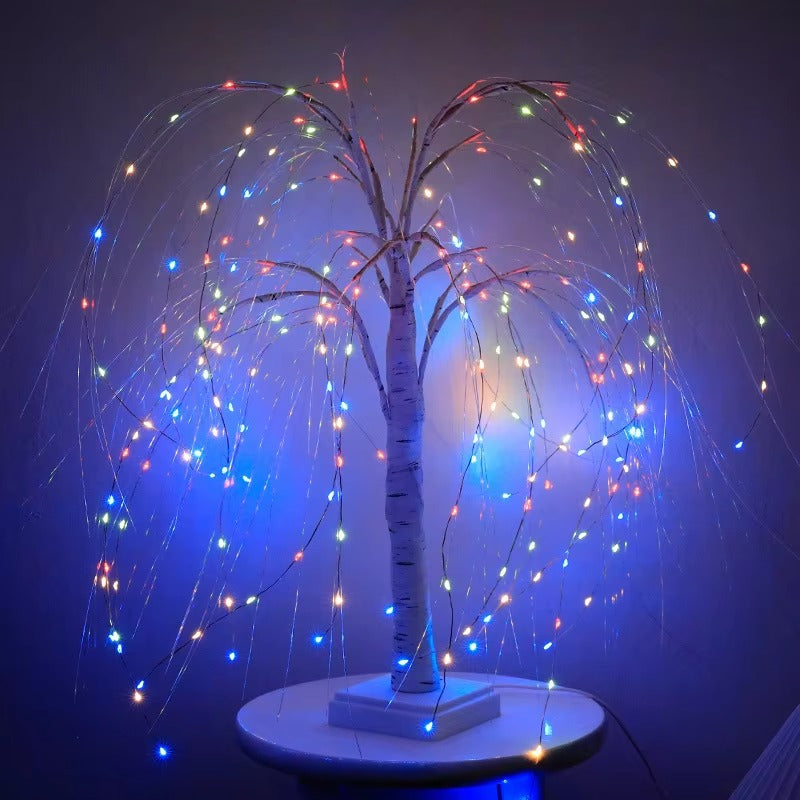 Willow Copper Wire Tree Light Fairy String Lights for Holiday Tabletop Party Festival Wedding Bedroom Indoor Outdoor Decor