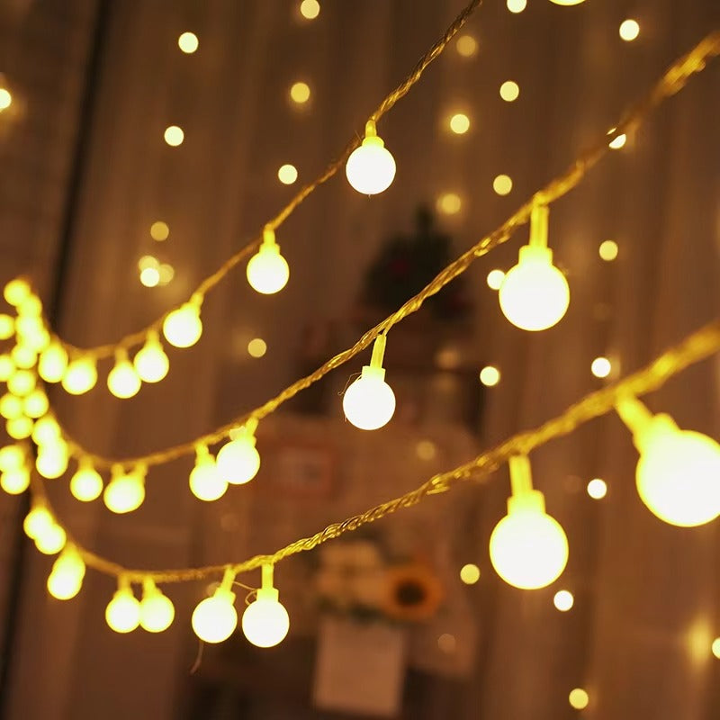 LED Globe Ball Outdoor Indoor String Lights Battery Operated Fairy Lights for Bedroom Dorm Patio Garden Christmas Party