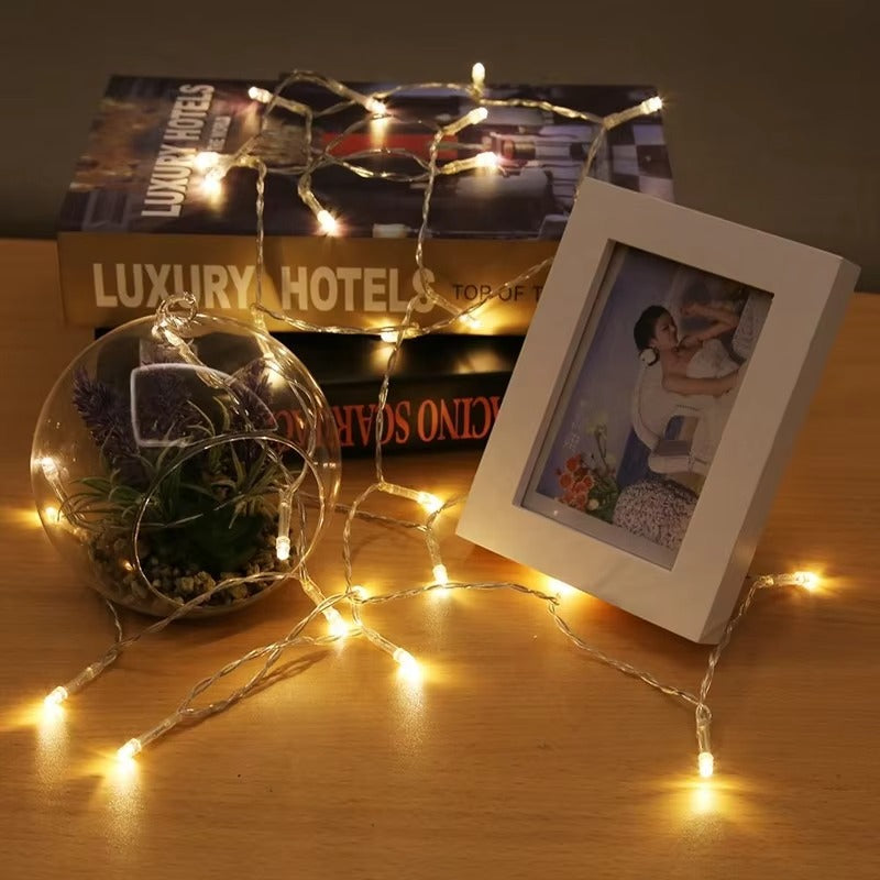 10ft/3m 20 LEDs Christmas Lights 3AA Battery Operated Fairy String Lights, Super Bright Starry Light for Gift Wedding Party