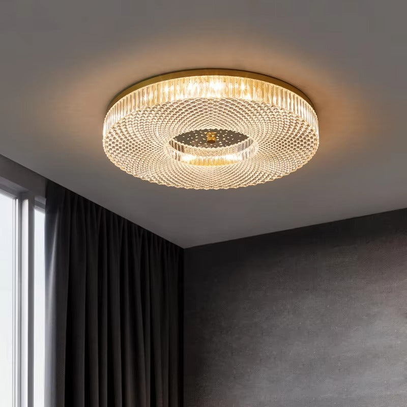 D15.8in Luxury Acrylic Lampshade Bedroom Ceiling Lamp Modern Like Crystal Home Decoration Restaurant Corridor Led Ceiling Light