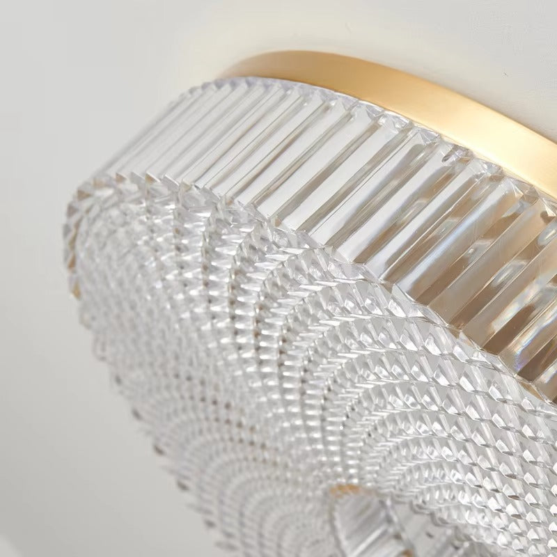D15.8in Luxury Acrylic Lampshade Bedroom Ceiling Lamp Modern Like Crystal Home Decoration Restaurant Corridor Led Ceiling Light