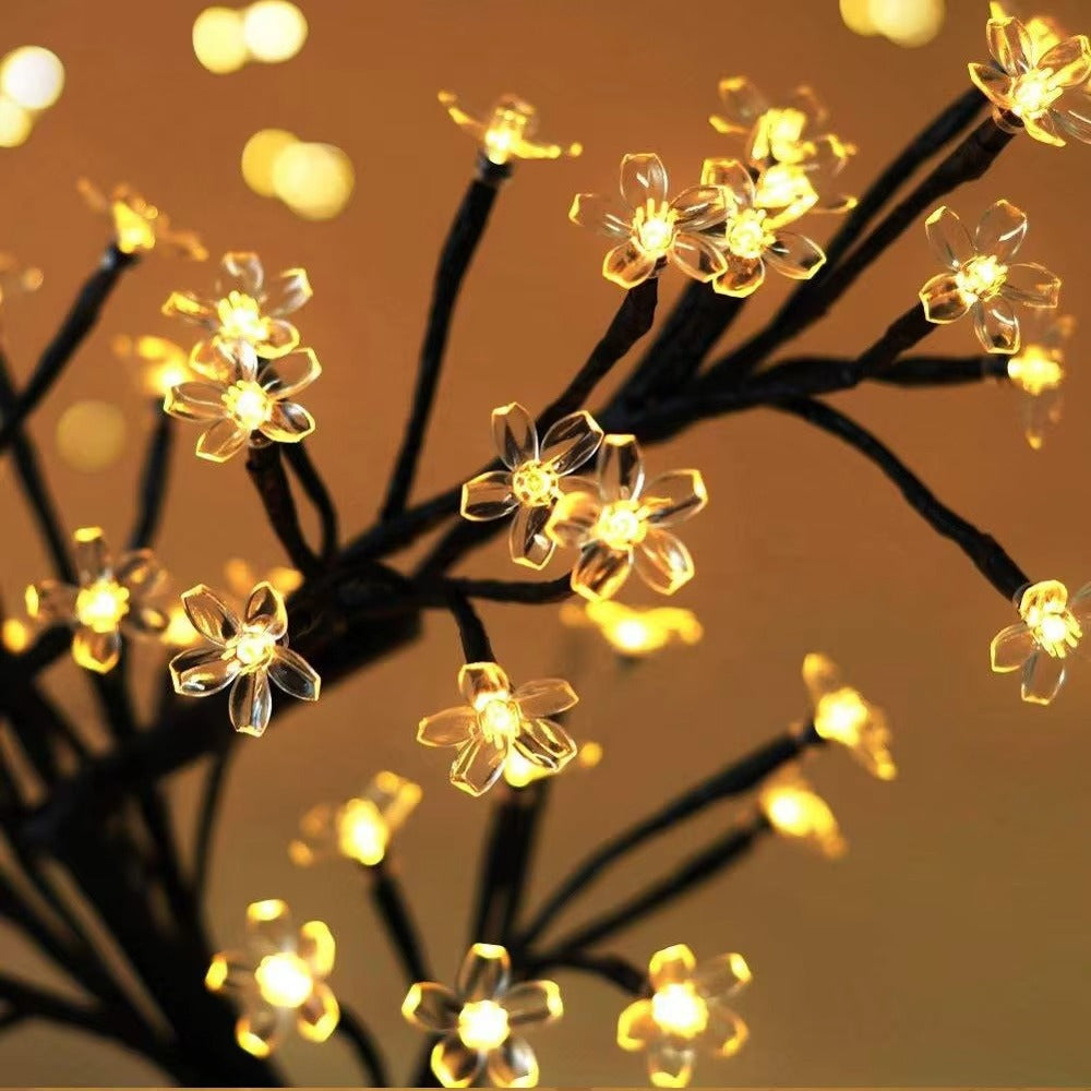 Cherry Blossom Tree Light 24 LED 48LED Fairy String Lights USB Operated DIY Artificial Tree Light for Gift Holiday Festival