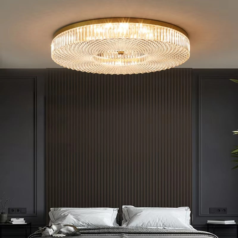 D15.8in Luxury Acrylic Lampshade Bedroom Ceiling Lamp Modern Like Crystal Home Decoration Restaurant Corridor Led Ceiling Light