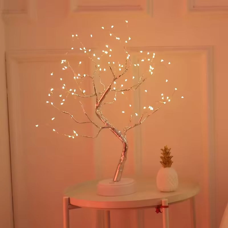 108 LED Copper Wire String Lights Battery/USB Operated Tree Light with RC Bedroom Desktop Fairy Spirit Night Decorative Lighting